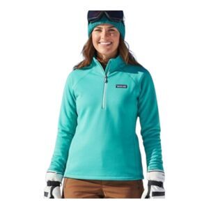 Patagonia Crosstrek 1/4 Zip Polartec Power Stretch M Thumb Holes Skiing